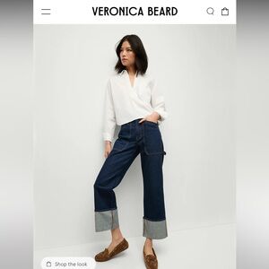 Veronica Beard women’s Dylan Cuffed Cargo Straight-Leg Jean Size 28